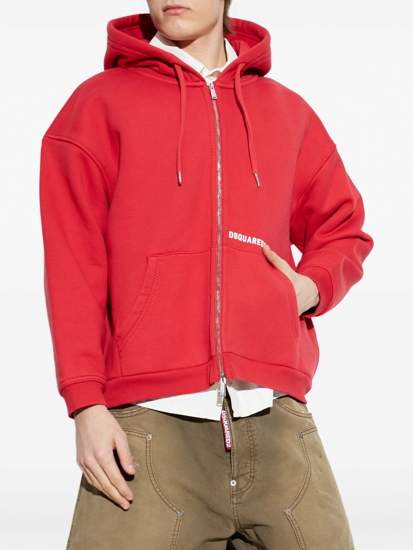 Logo-Embroidered Zip-Up Hoodie