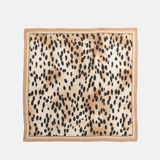 Animal Print Scarf – Beige