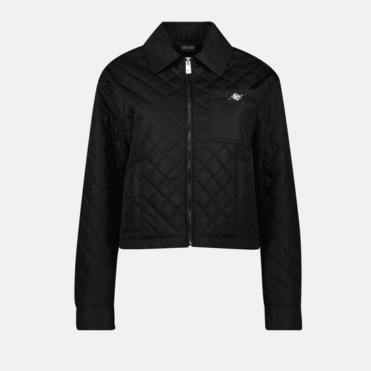 Zip-Up Jacket with Medusa Hardware