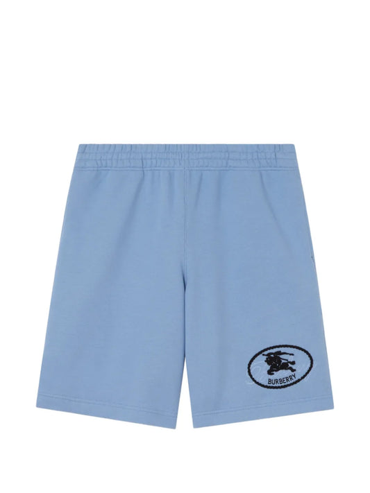 Knight-Stamp Cotton Shorts