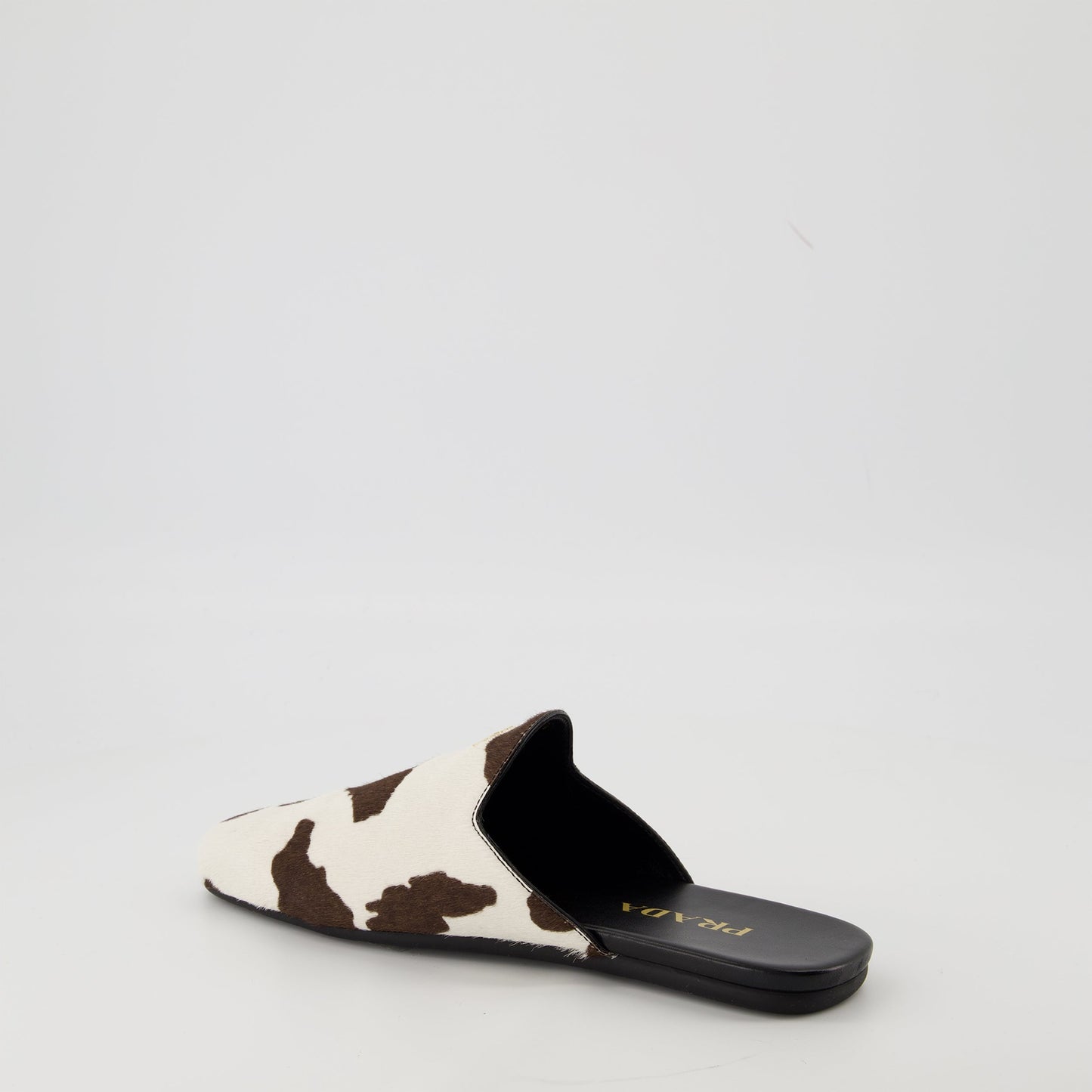 Cow Print Calf Hair Mule Flats