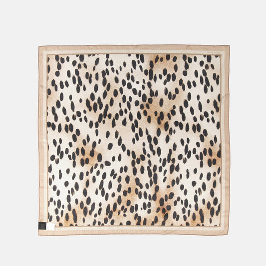 Animal Print Scarf – Beige