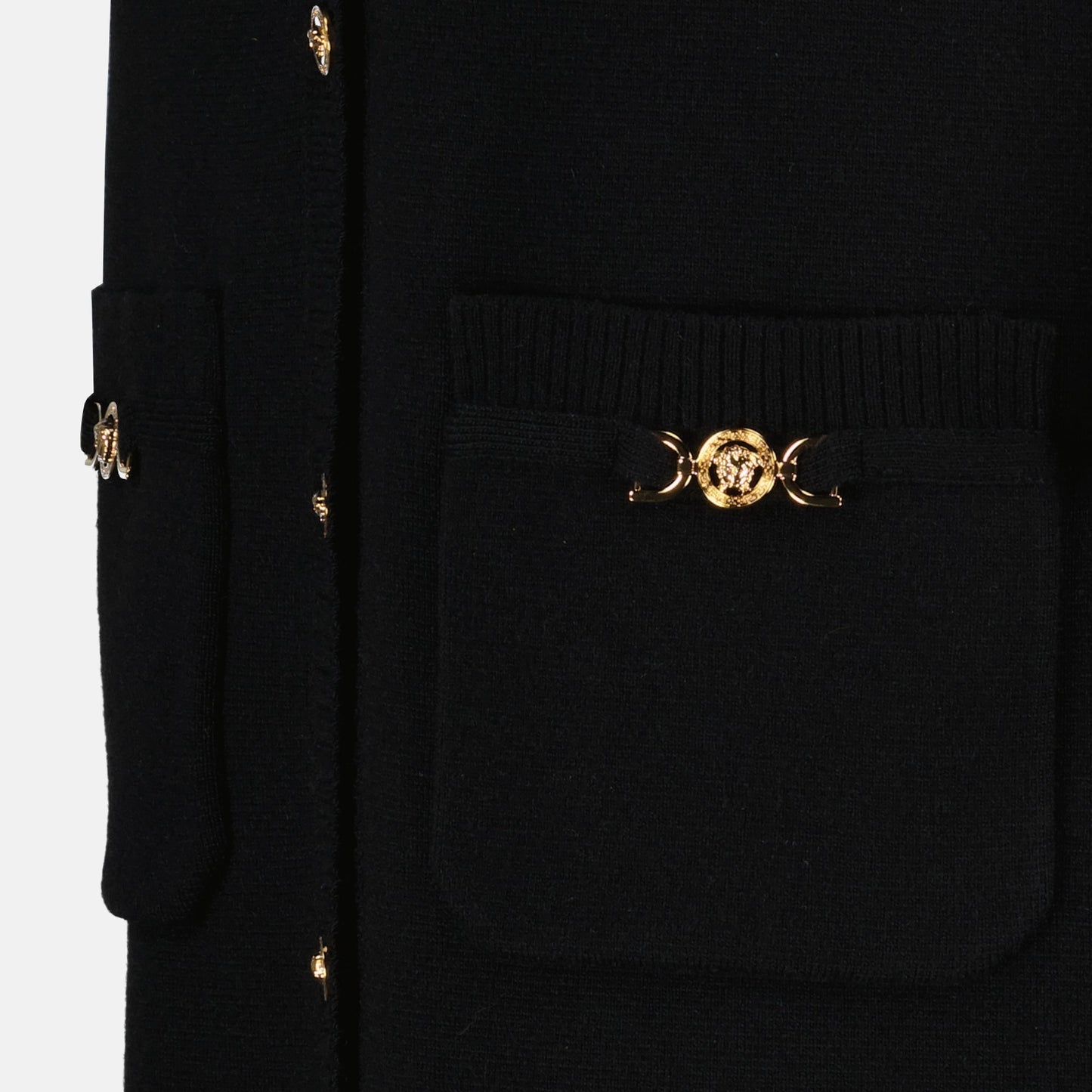 Medusa Button Knit Sleeveless Dress