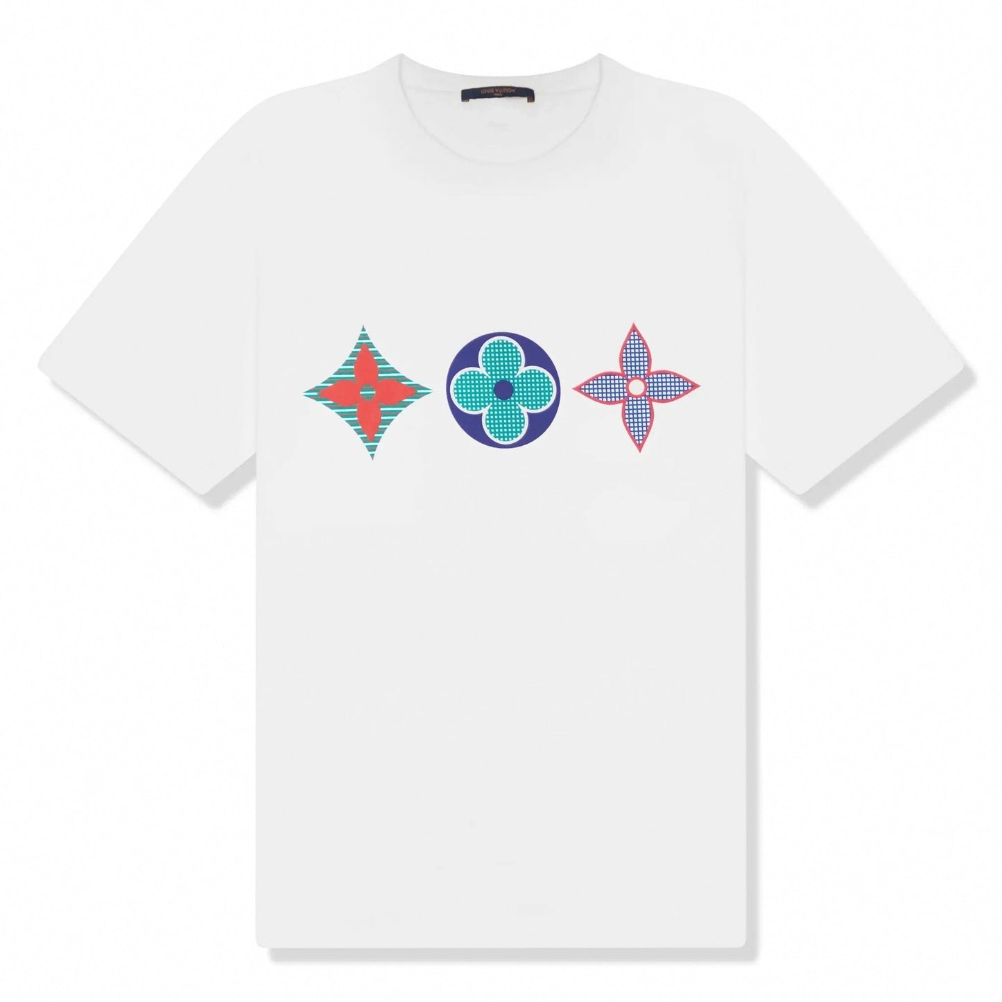 Monogram Printed Multi White T-Shirt