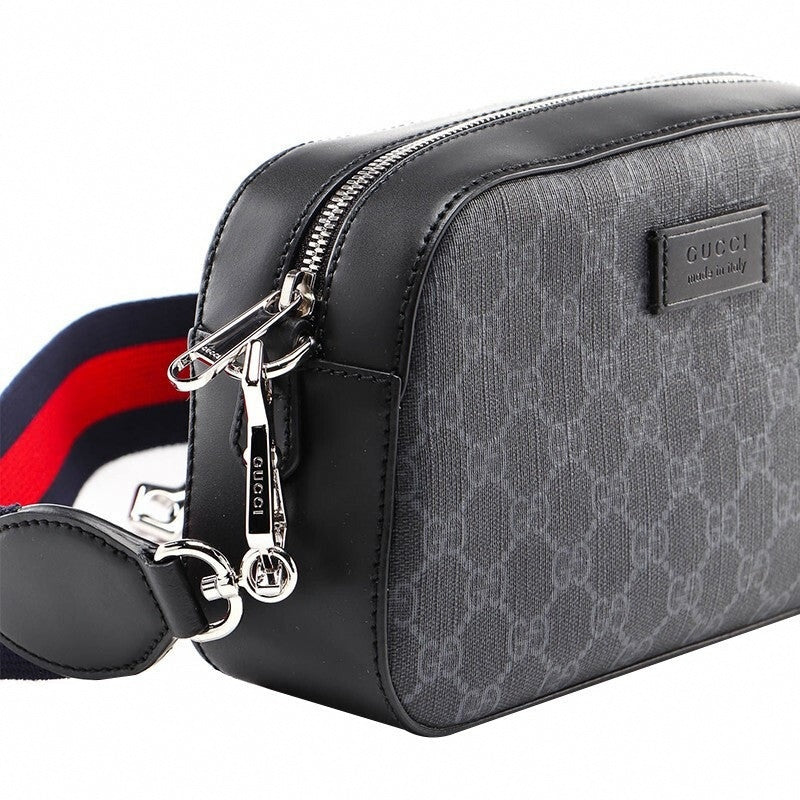 Black Canvas Crossbody Bag