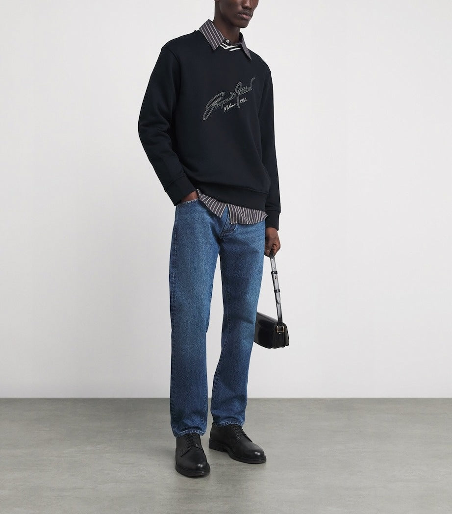 Embroidered Signature Cotton Sweatshirt