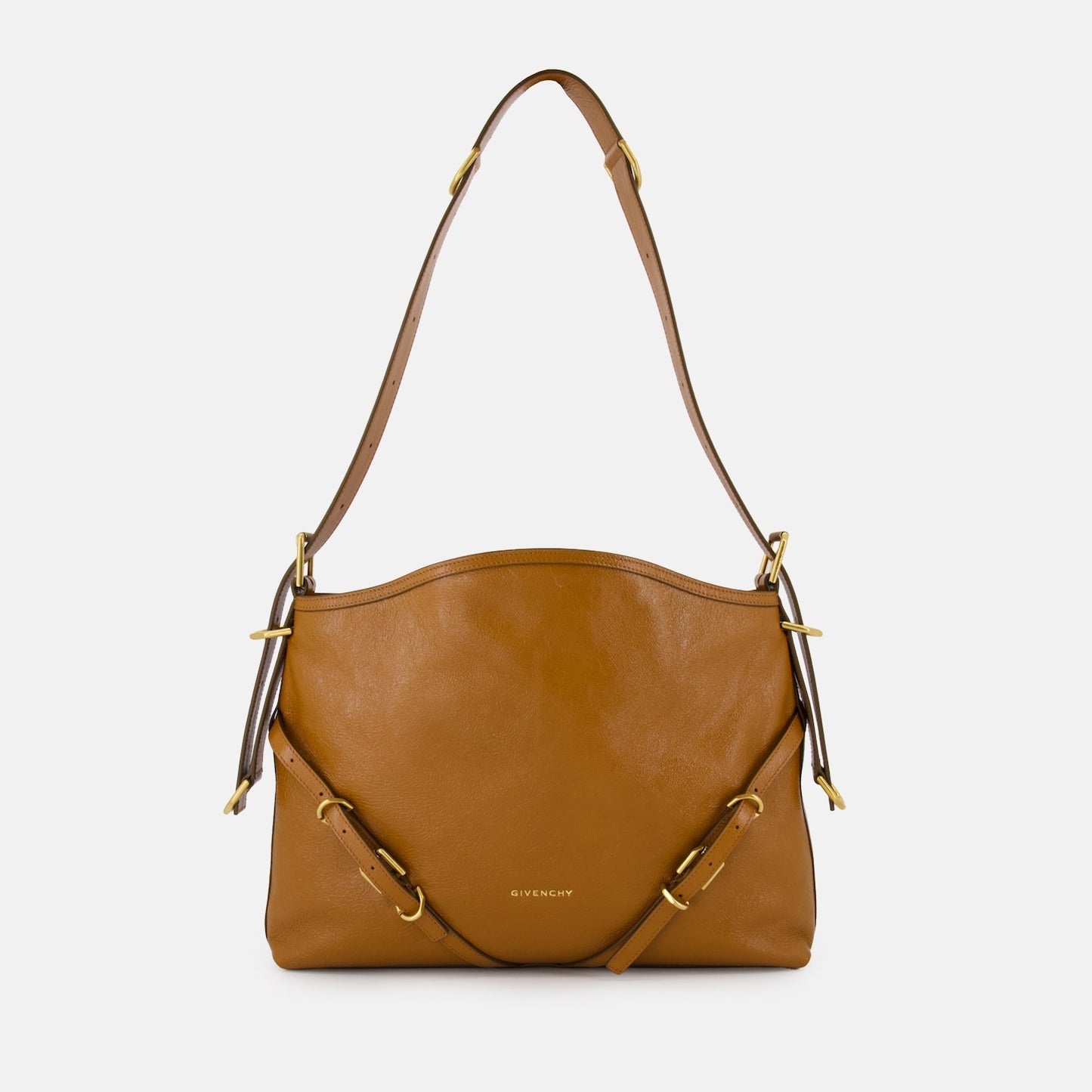 Voyou Brown Leather Shoulder Bag
