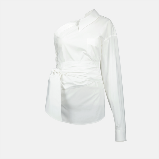 One-Shoulder Wrap Shirt