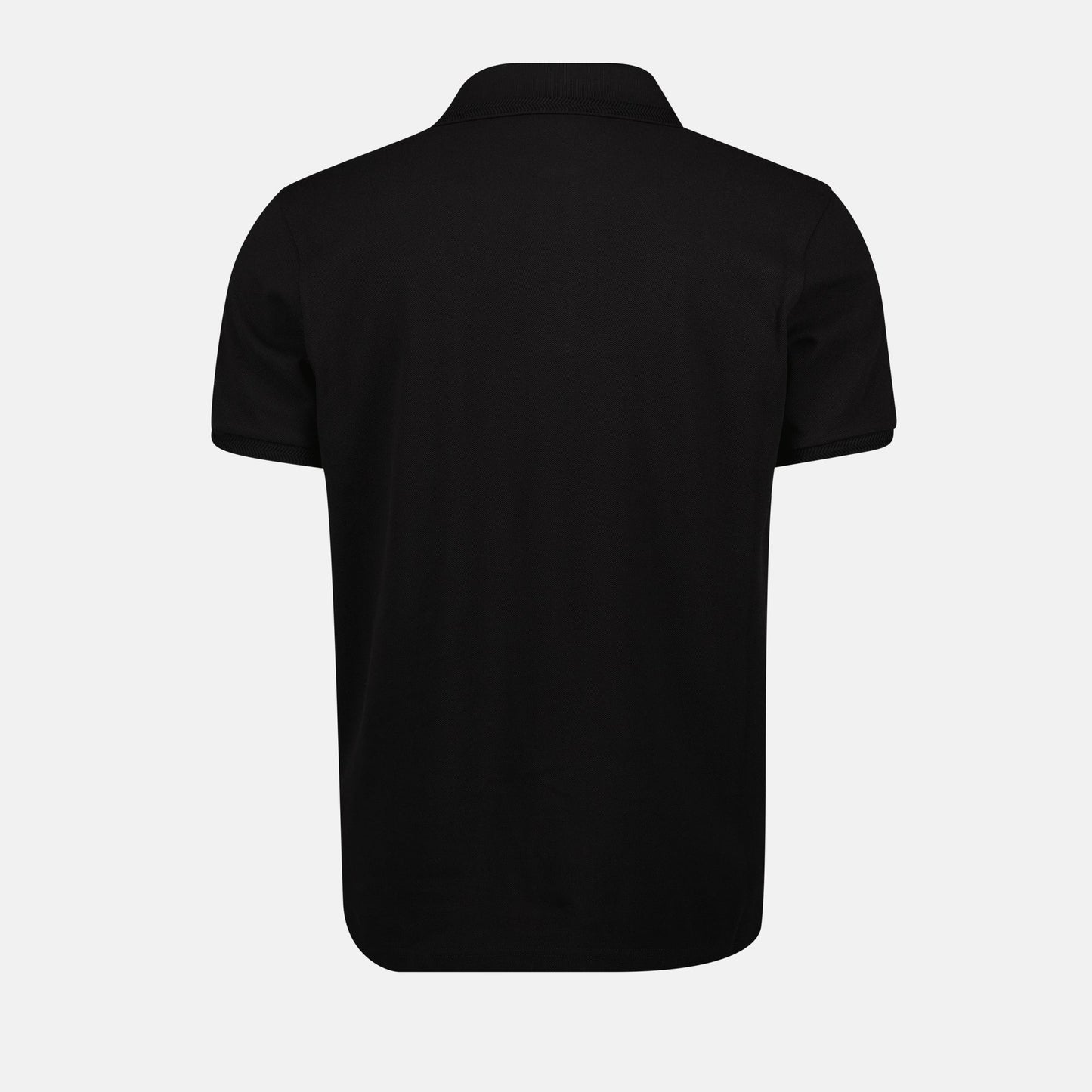 Black Polo Shirt with Classic Logo Patch