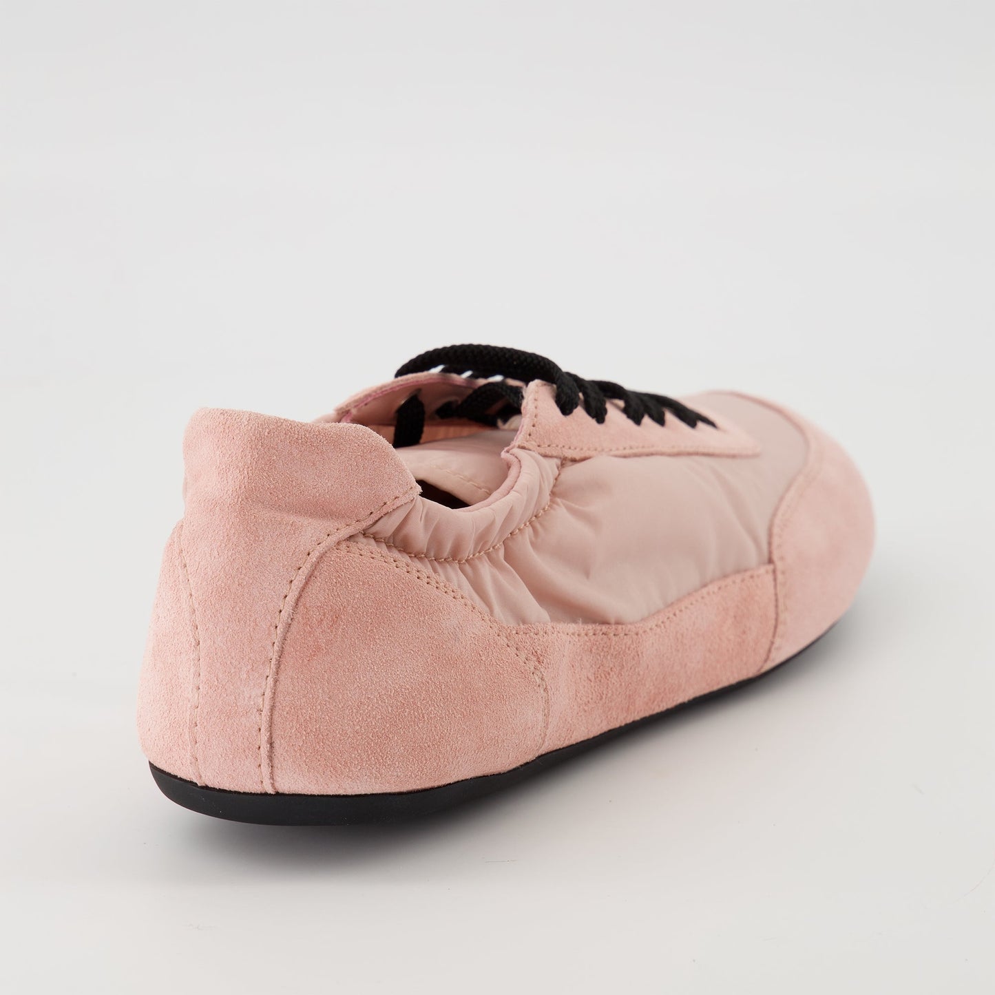Pink Suede & Nylon Sneakers