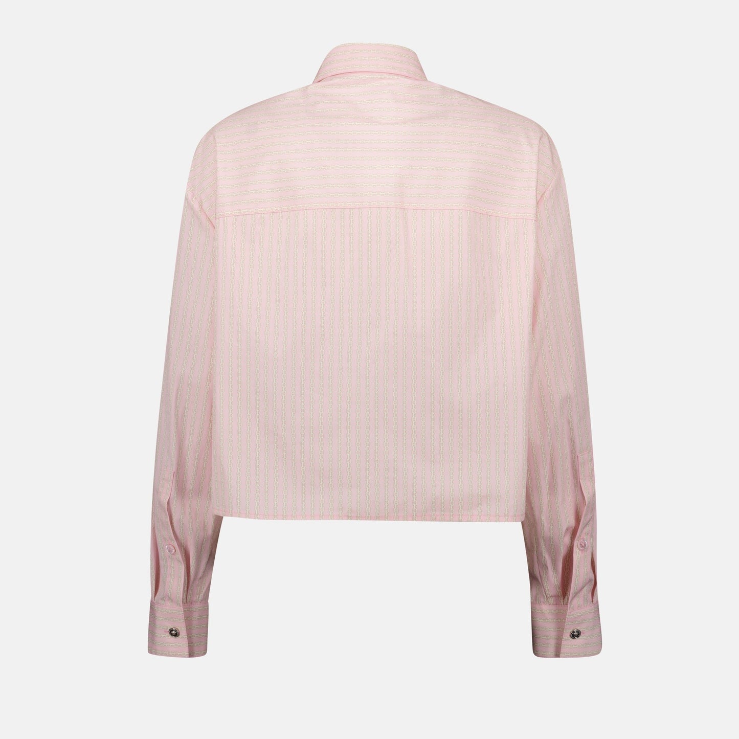 Cropped Chain Print Shirt