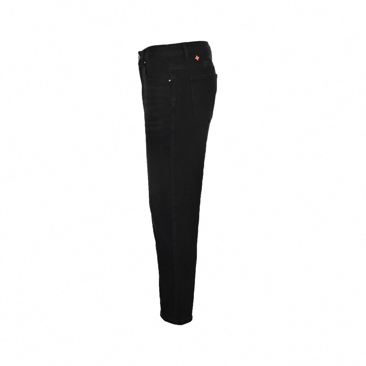 Black Slim-Fit Denim Jeans with Monogram Details