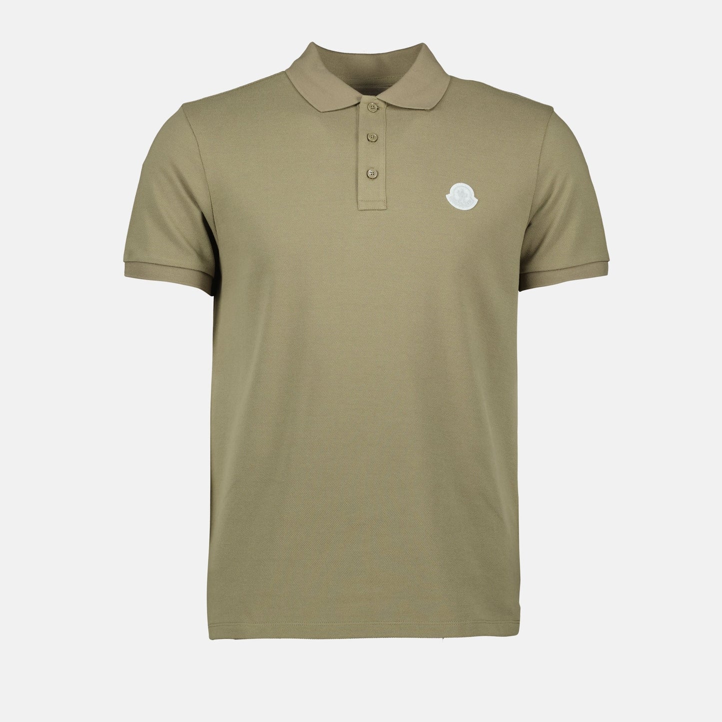 Khaki Polo Shirt with Tonal Logo