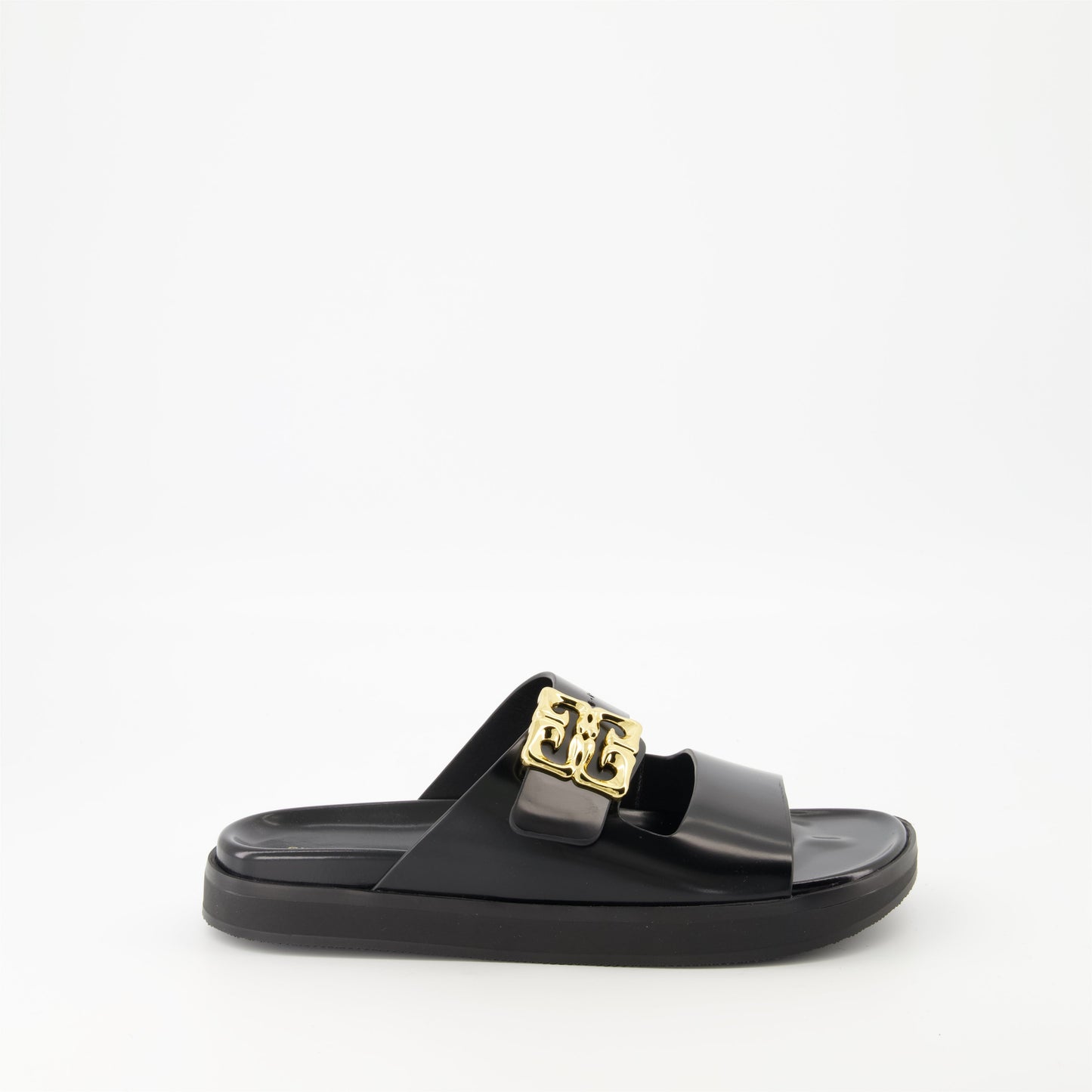 Logo Buckle Slide Sandals