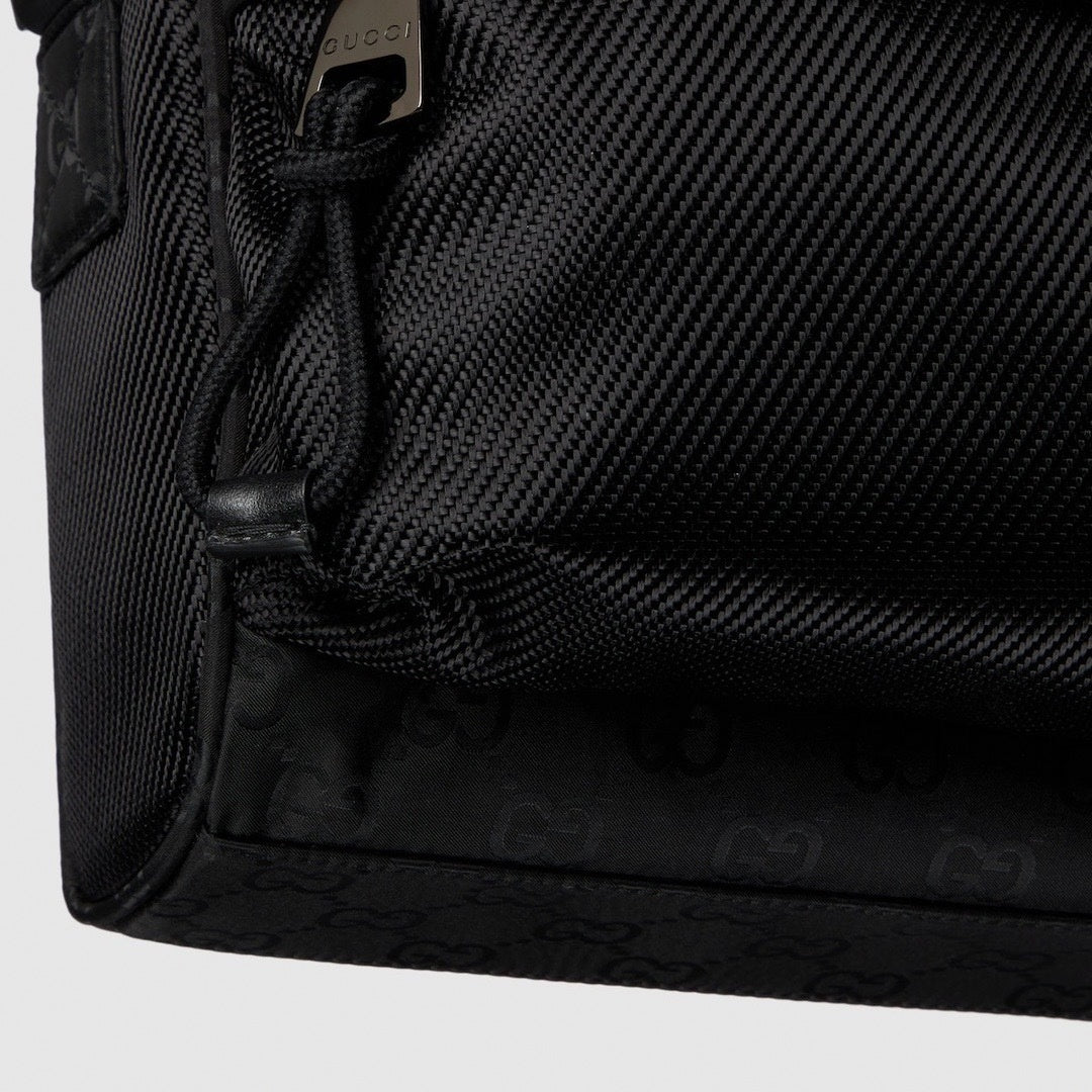 Medium Black Messenger Crossbody Bag