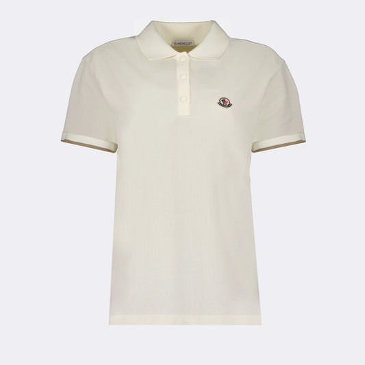 Women’s Cream Polo Shirt with Signature Logo