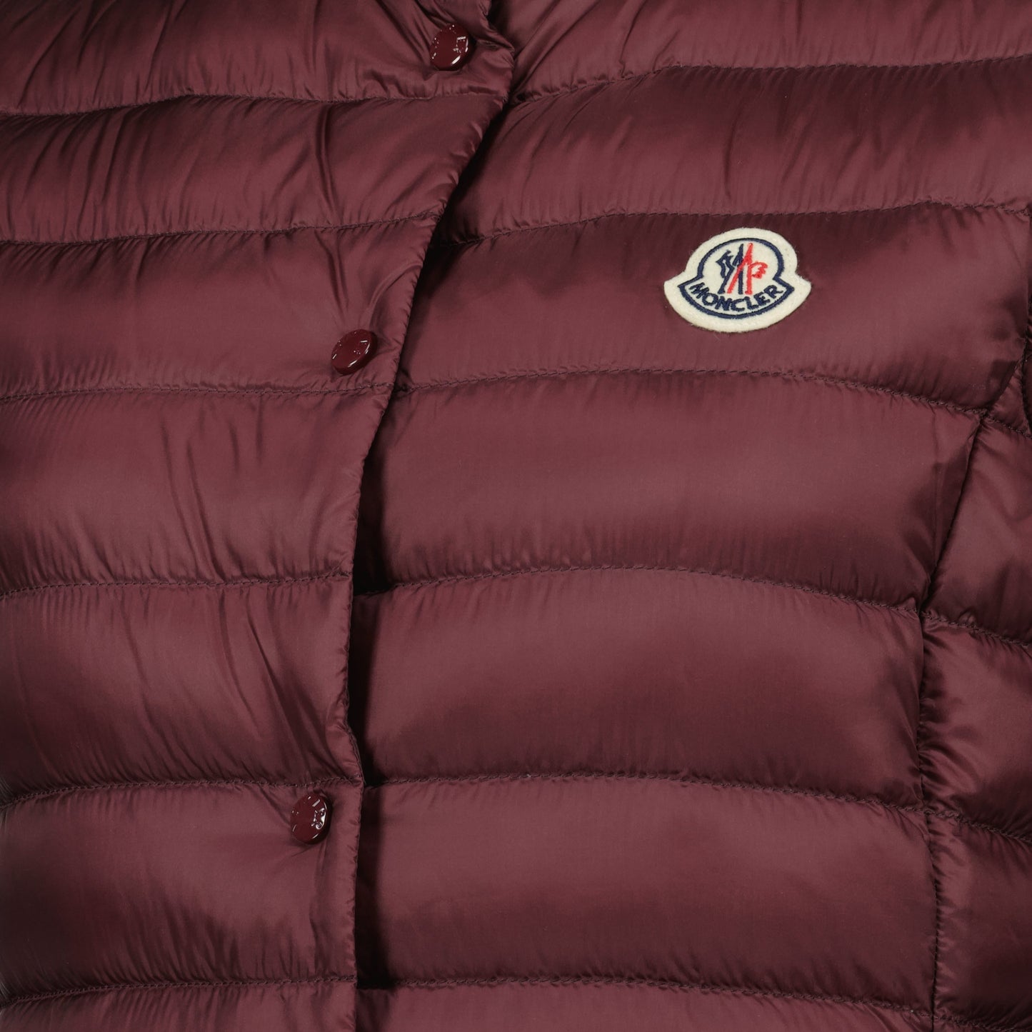 Burgundy Quilted Down Vest