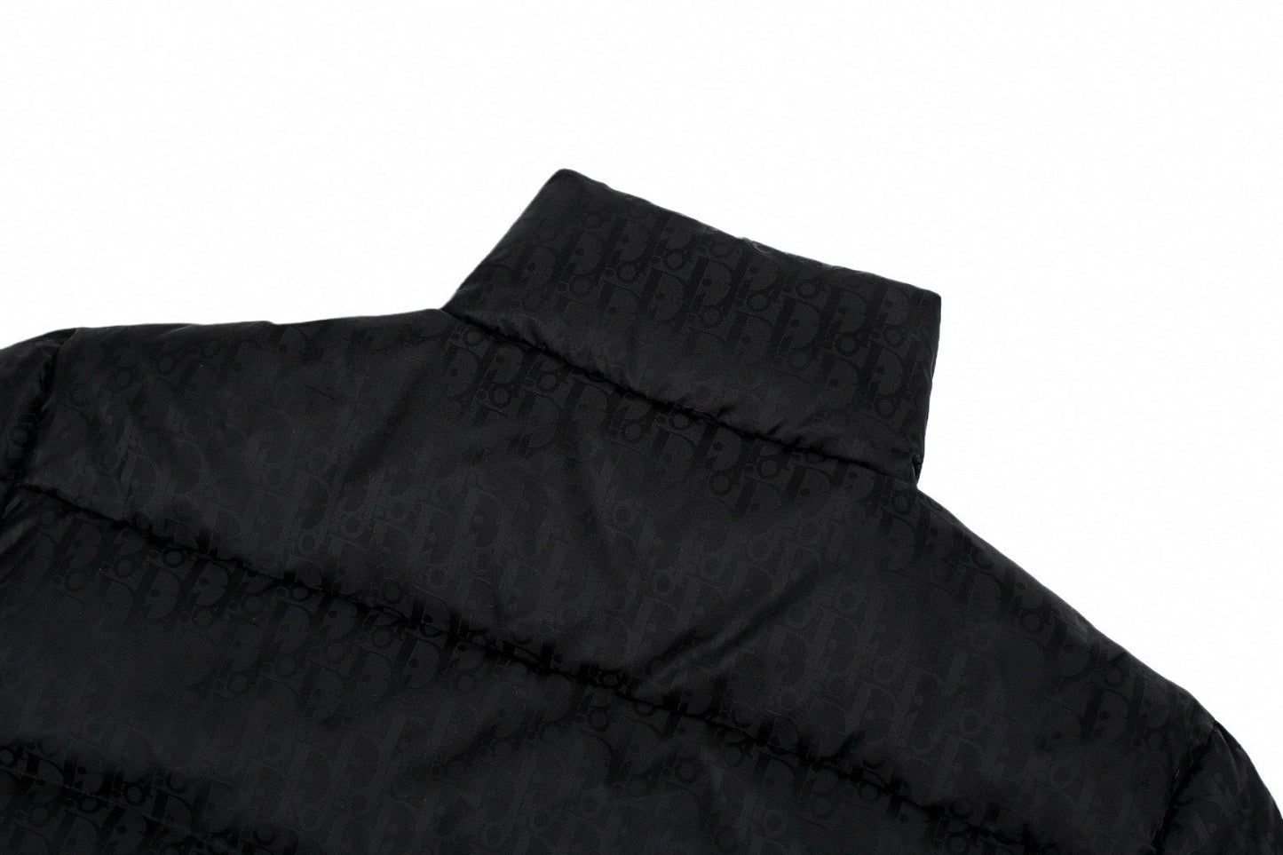 Oblique Quilted Down Jacket – Black