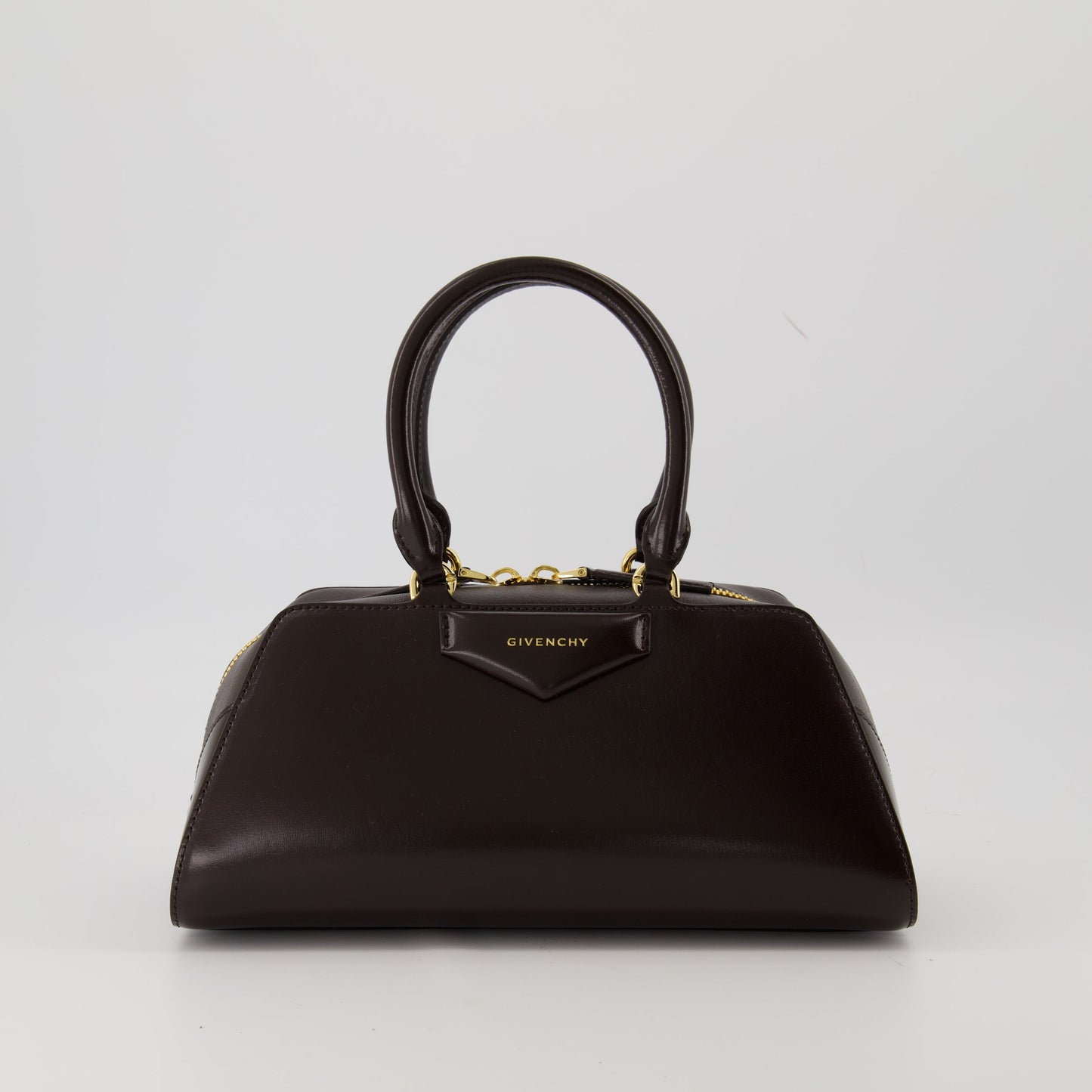 Mini Antigona Top Handle Bag – Dark Brown