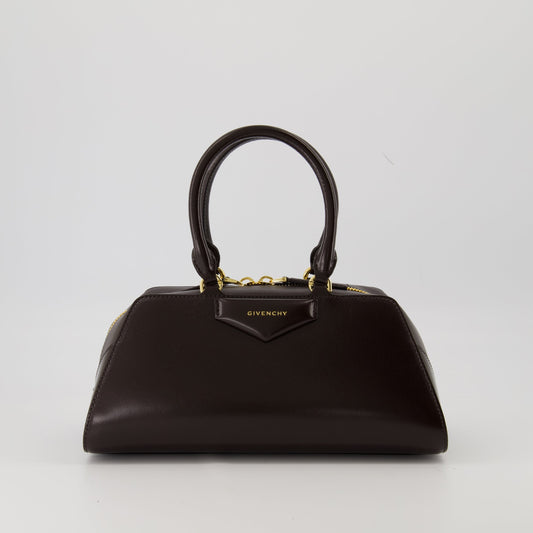 Mini Antigona Top Handle Bag – Dark Brown
