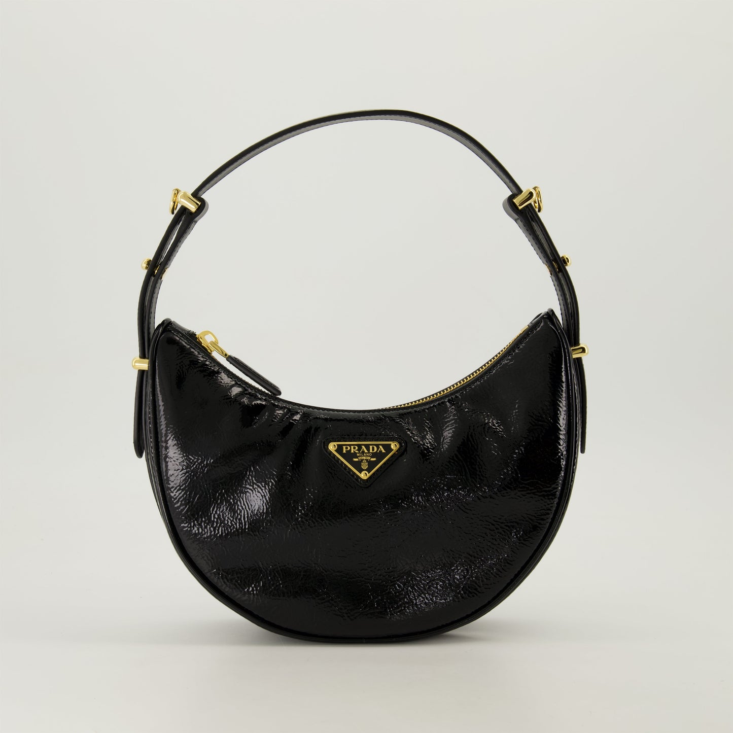 Patent Leather Shoulder Bag (Black)