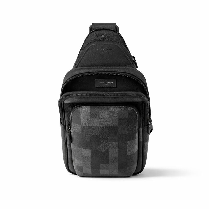 Damier Graphite Pixel Avenue Sling Bag (Black/Grey)