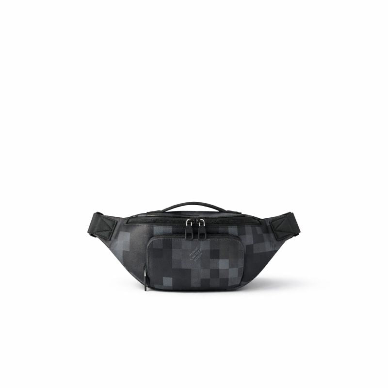 Damier Graphite Pixel Belt Bag (Black/Grey)