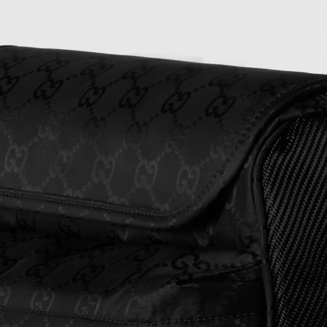 Medium Black Messenger Crossbody Bag