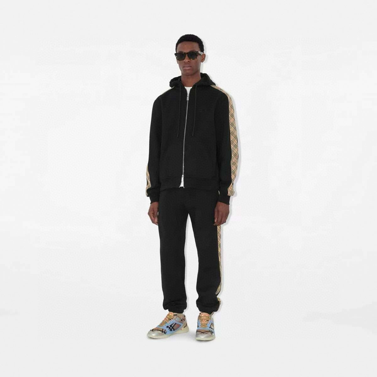 Zip Hoodie with Icon Stripe Detail
