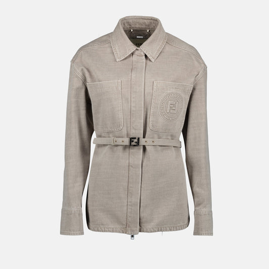 Overshirt in Stone Beige