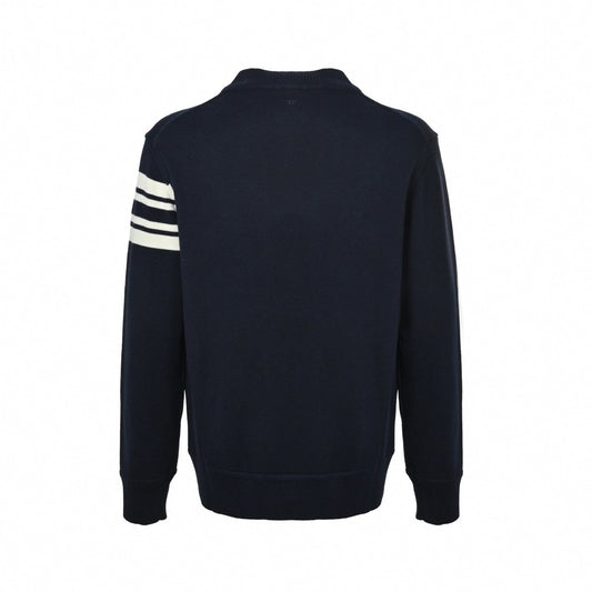 Logo Motif Cotton Knit Sweater