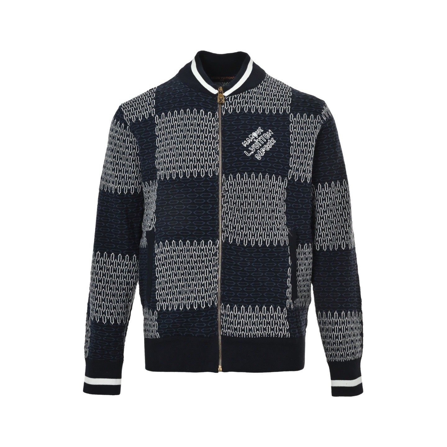 Damier Quilted Cotton Bomber