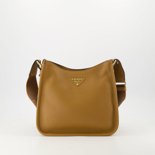 Leather Shoulder Bag (Tan)