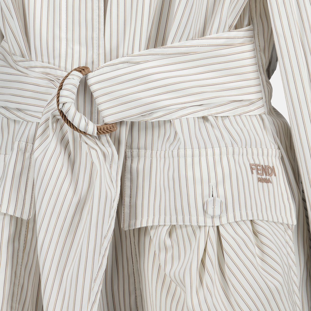 Striped Belted Jacket