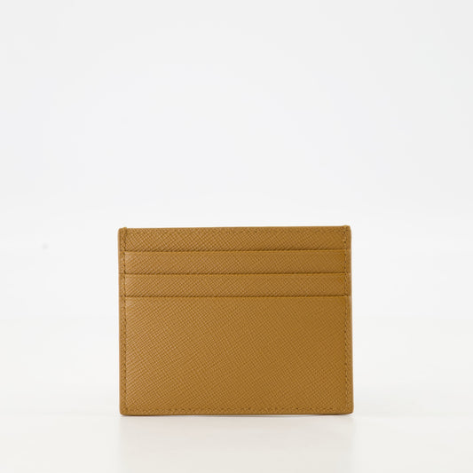 Saffiano Leather Card Holder – Tan