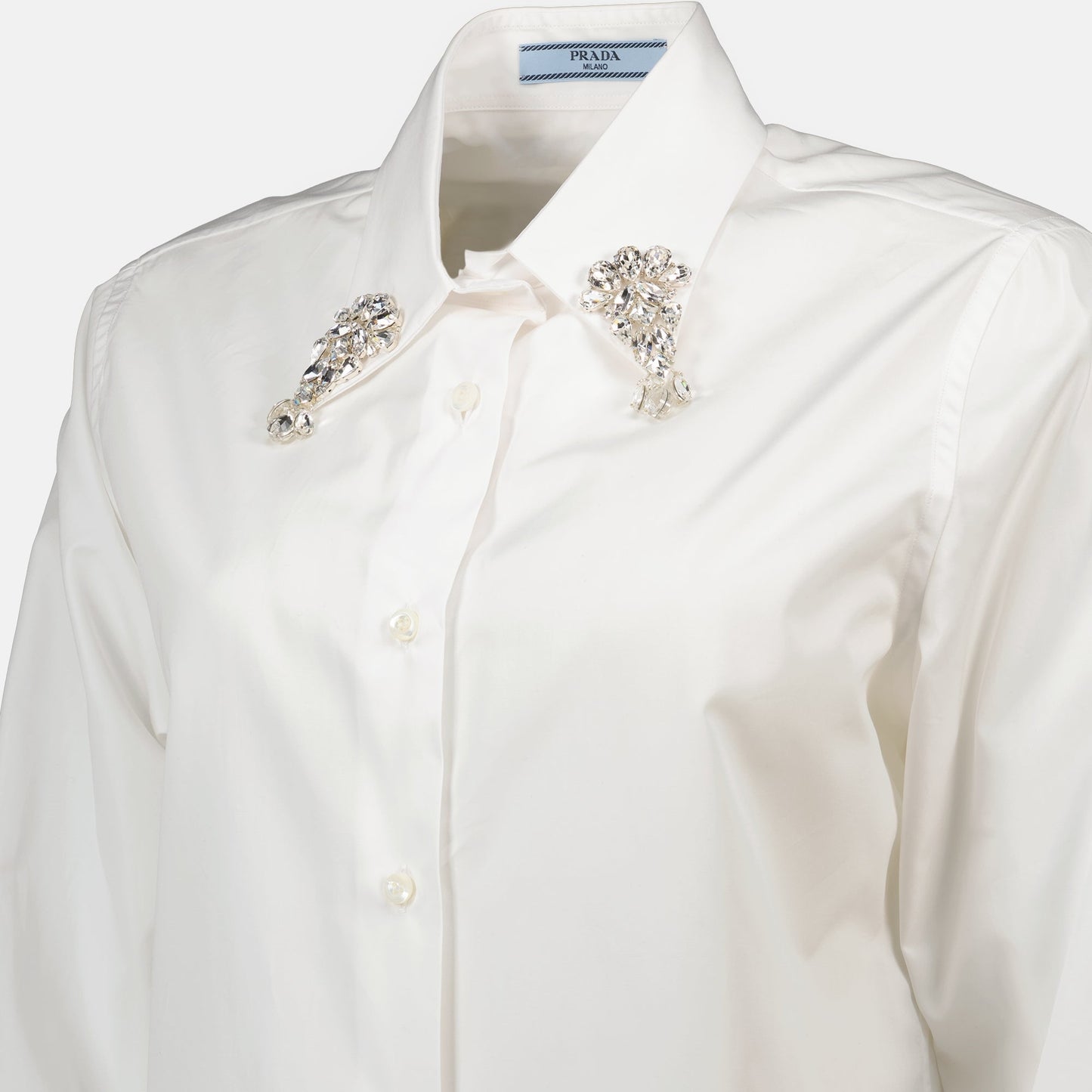 Crystal Embellished Collar Shirt
