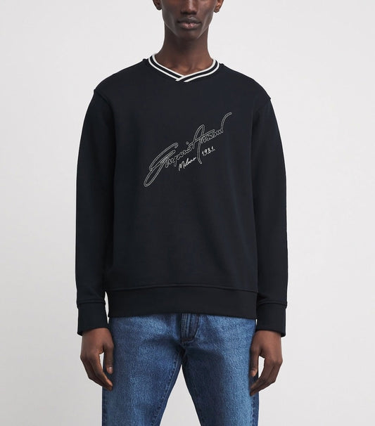 Embroidered Signature Cotton Sweatshirt