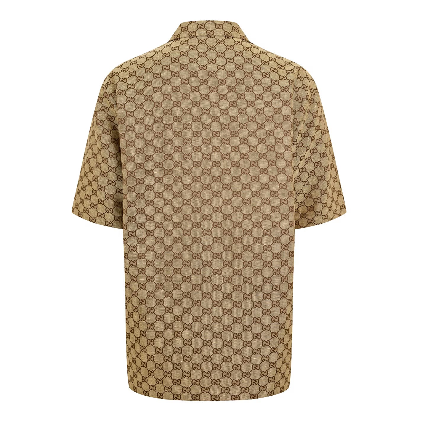Men’s GG Linen Sleeve Patterned Shirt