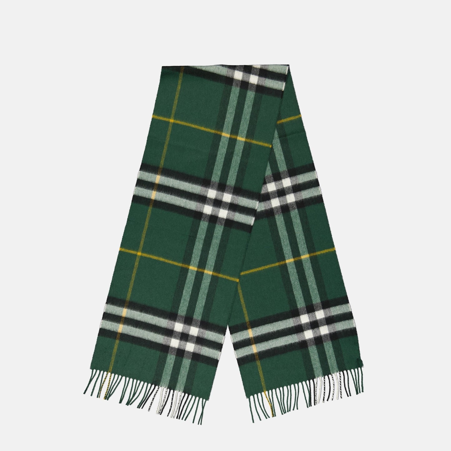 Check Wool Scarf – Forest Green Plaid Scarf