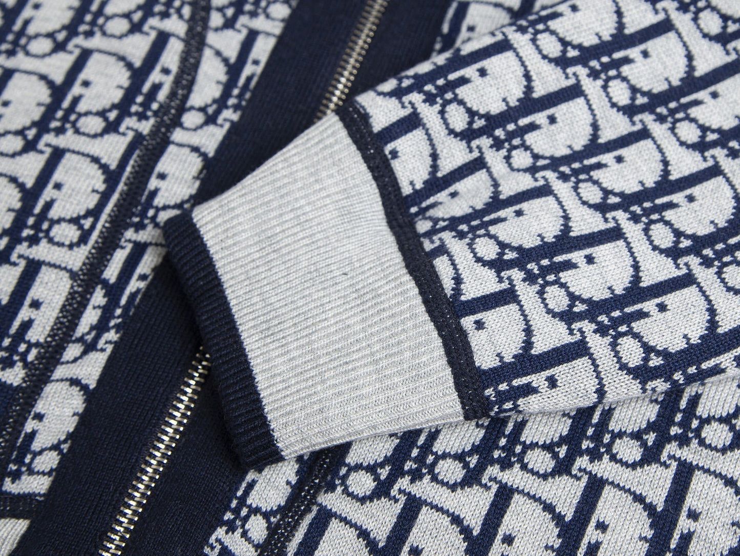Oblique Wool Zip Hoodie
