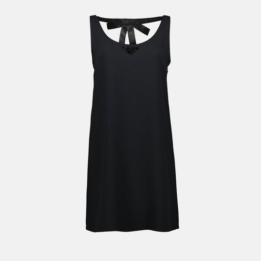 Sleeveless Ribbon-Tie Shift Dress