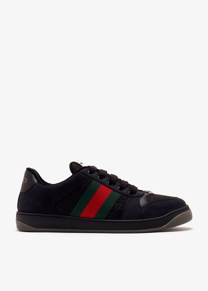 Screener Sneakers in Black with Web Stripe