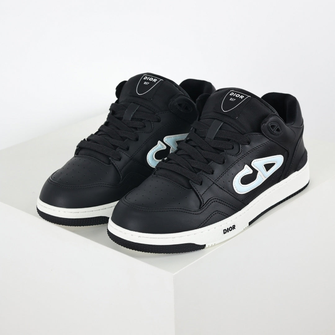 B57 Low-Top Sneaker – Black with Ice Blue CD Signature