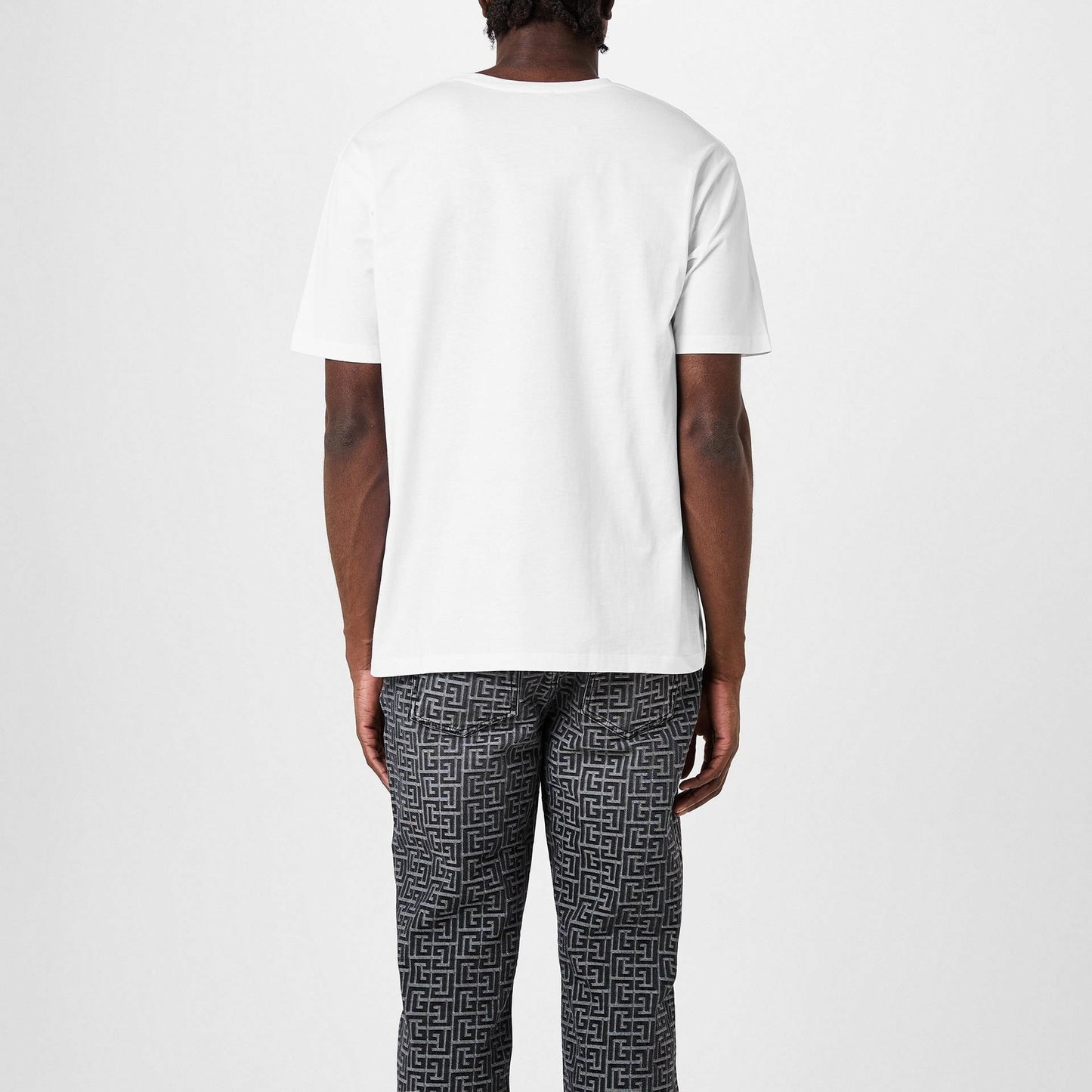Coin Logo Cotton T-Shirt – White