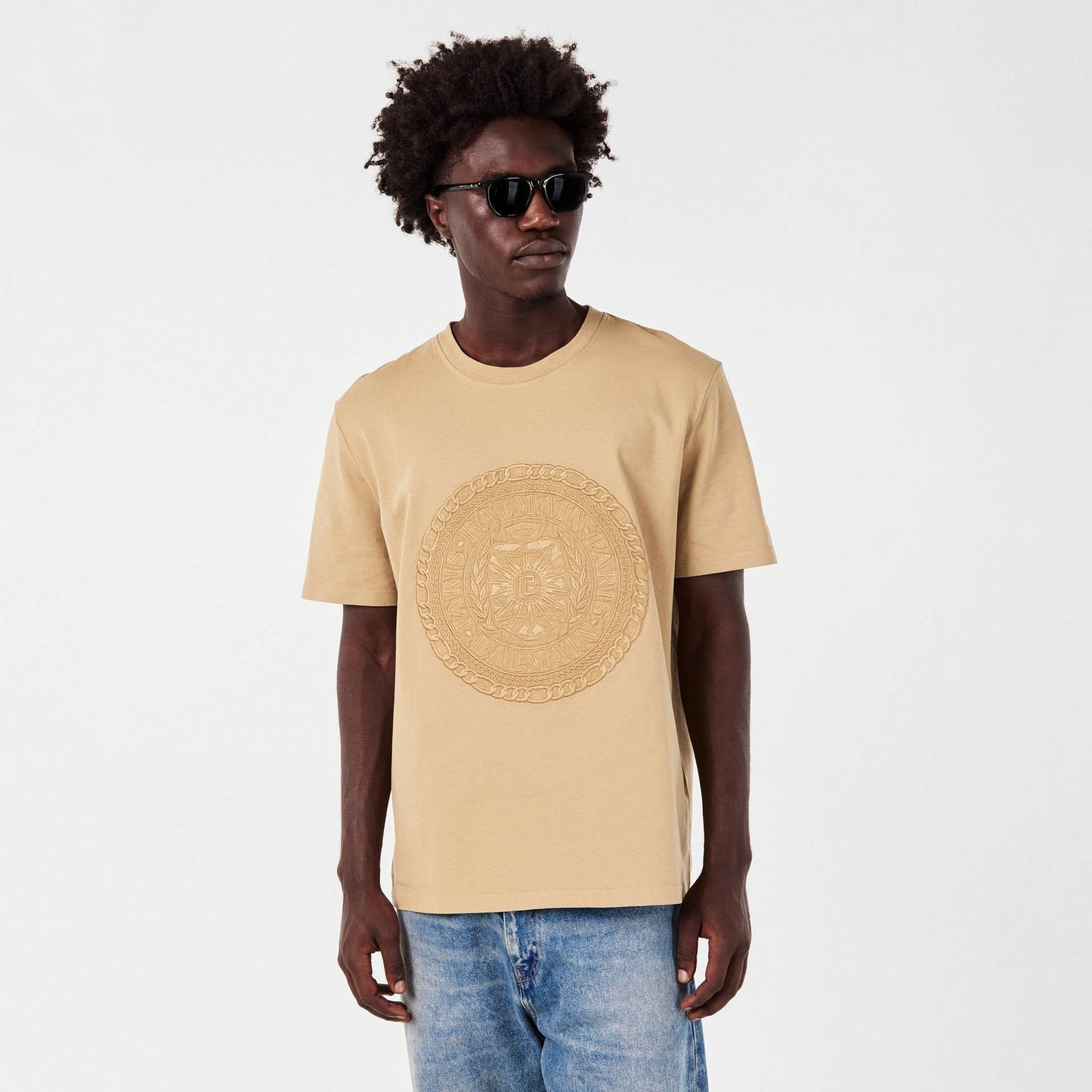 Men's Medal Logo Cotton T-Shirt