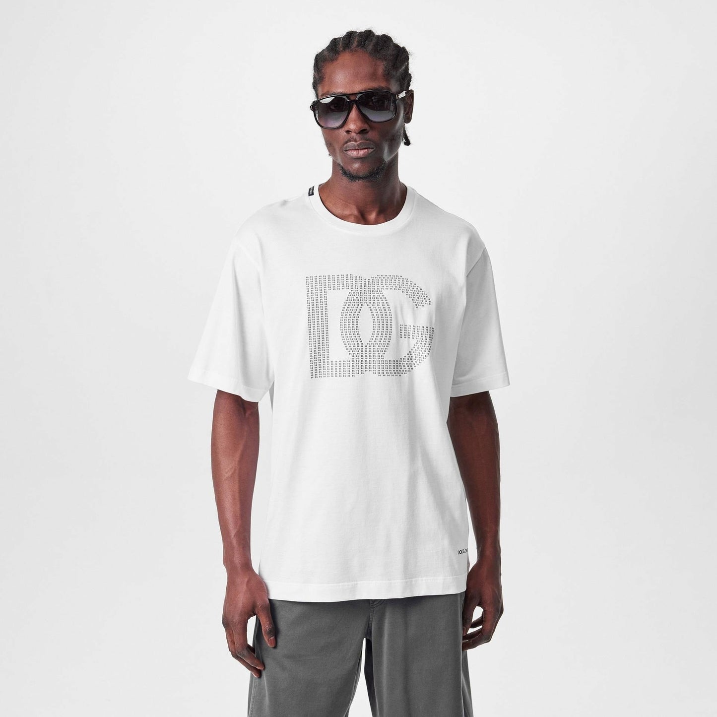 DG Logo Cotton T-Shirt – White