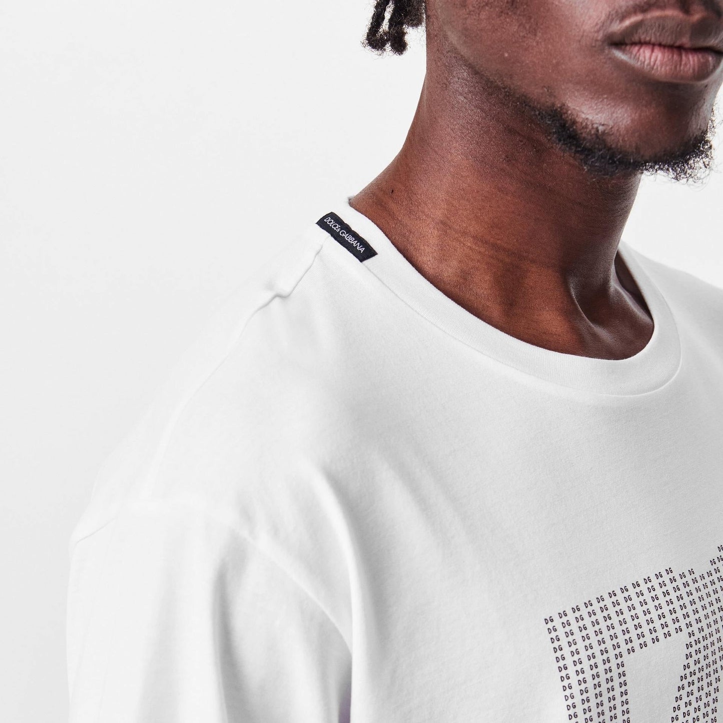 DG Logo Cotton T-Shirt – White