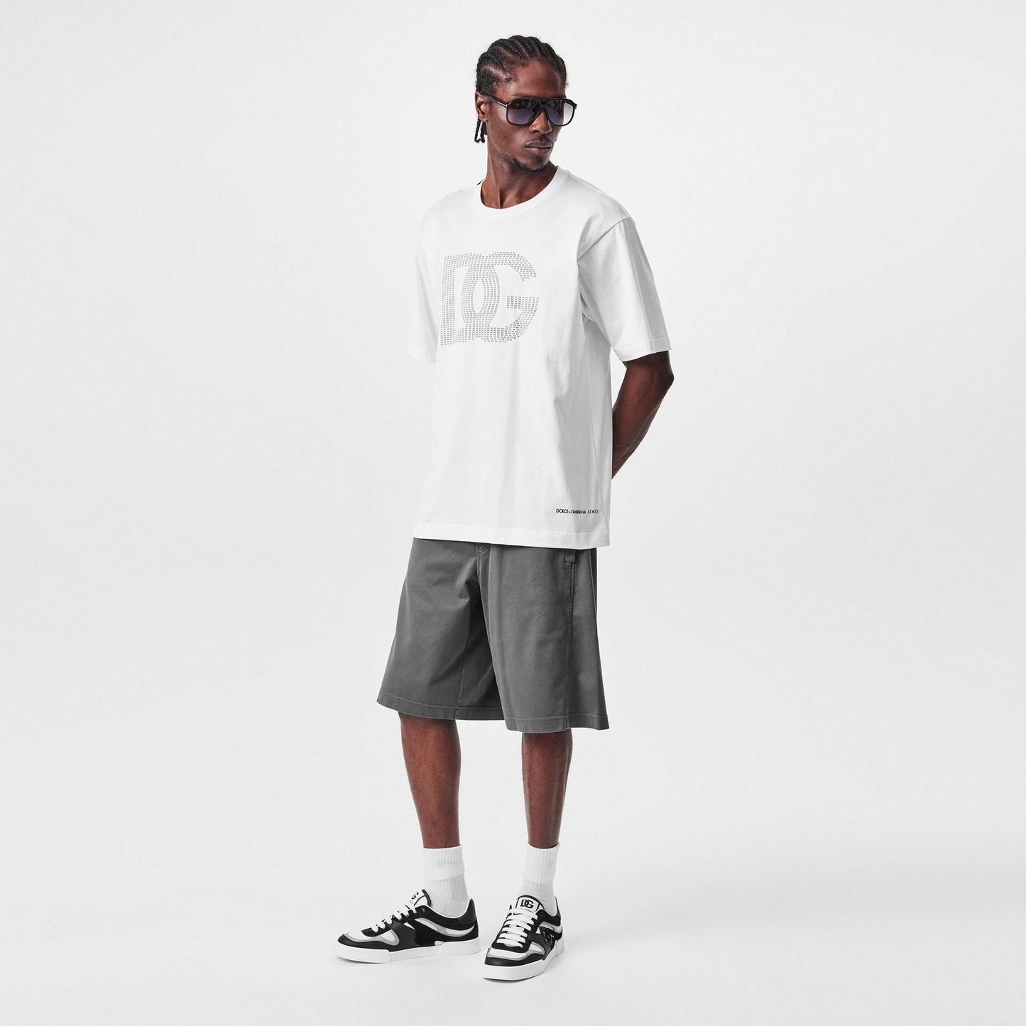 DG Logo Cotton T-Shirt – White
