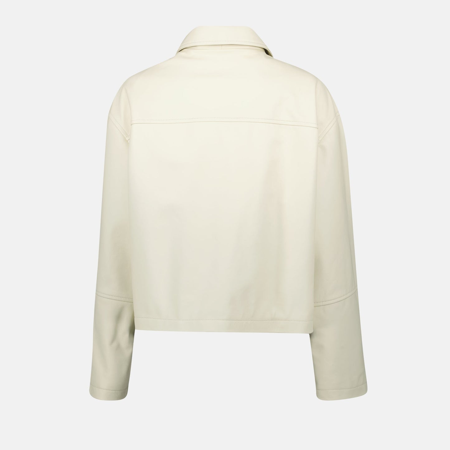 Cream Cropped Utility Jacket