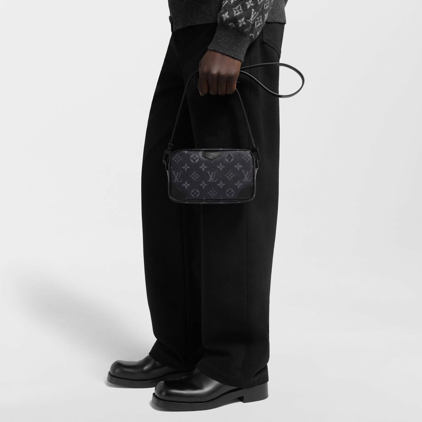 Eclipse Pochette / Mini Crossbody Bag (Black/Grey)